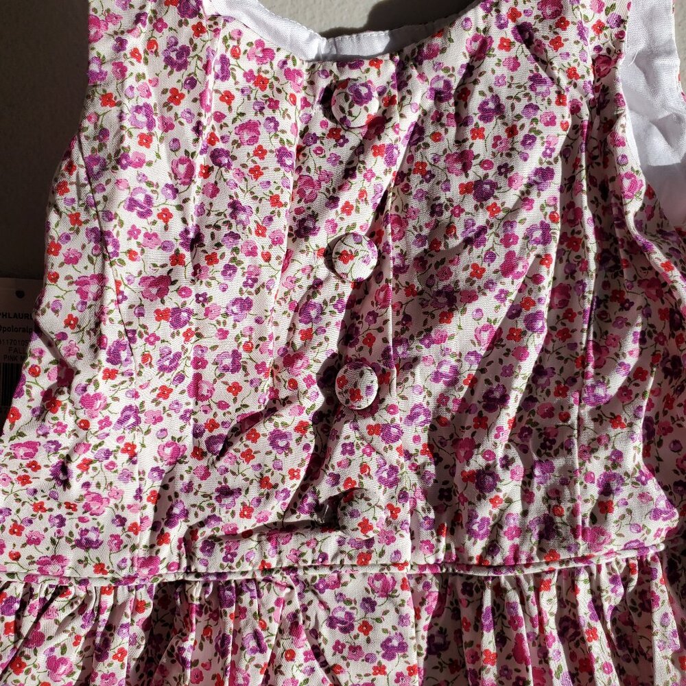 Ralph Lauren Girls 2T Floral Sundress Brand NEW Pink Purple Red - Picture 2 of 4